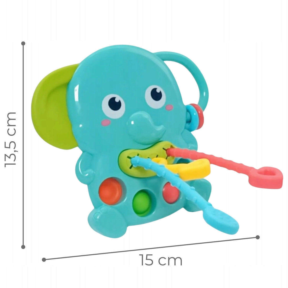 Sensorinis Kramtukas Dramblys Montessori 4in1