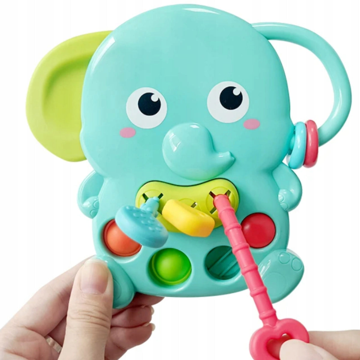 Sensorinis Kramtukas Dramblys Montessori 4in1