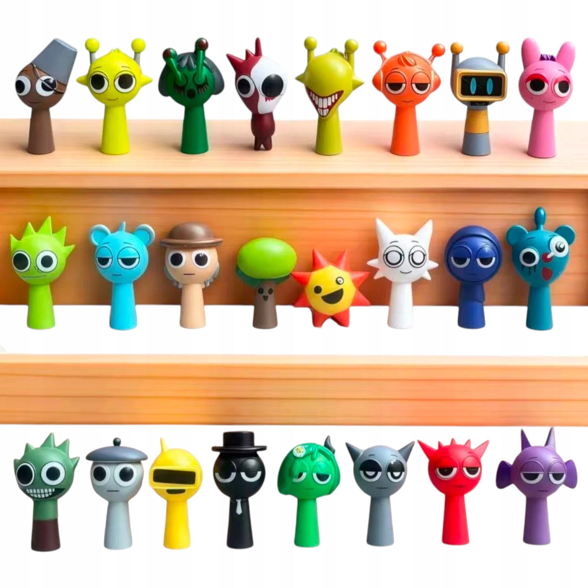 Incredibox Sprunki Super Rinkinys – 24 Vnt. Figūrėlių Vaikams, 5 Cm