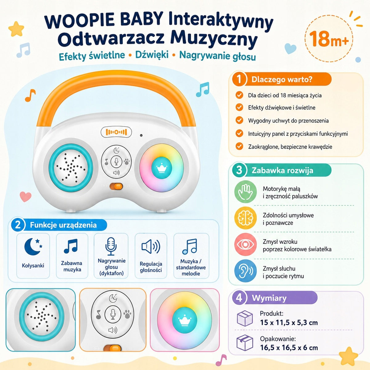 WOOPIE BABY Interaktyvus Muzikinis Žaislas