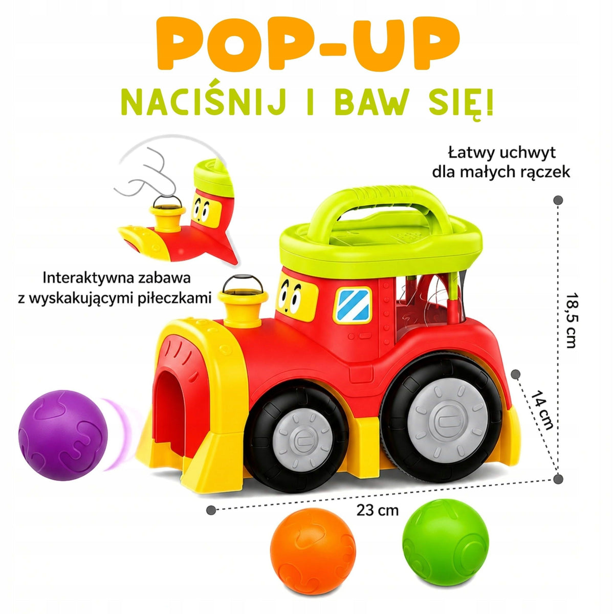 Interaktyvus Traukinukas su Iššokančiais Kamuoliukais