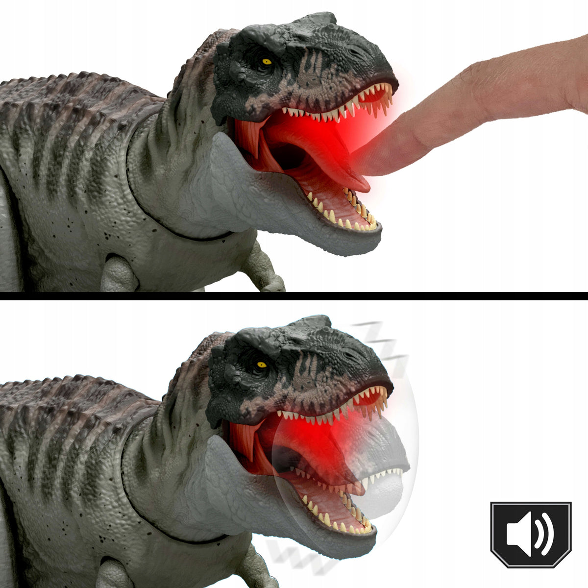 Jurassic World Atgimimas – Didelė Tiranozauro Rex Dinozauro Figūrėlė Su Garsu