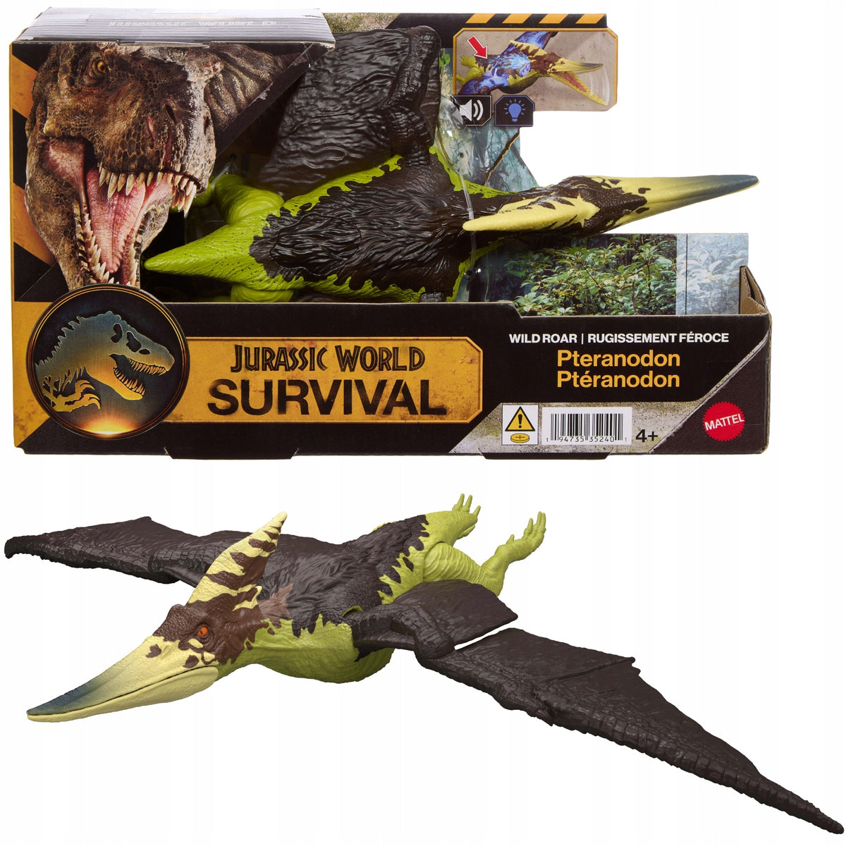 Jurassic World Survival Dinozauras Pteranodonas – Interaktyvi Figūrėlė Su Garsais