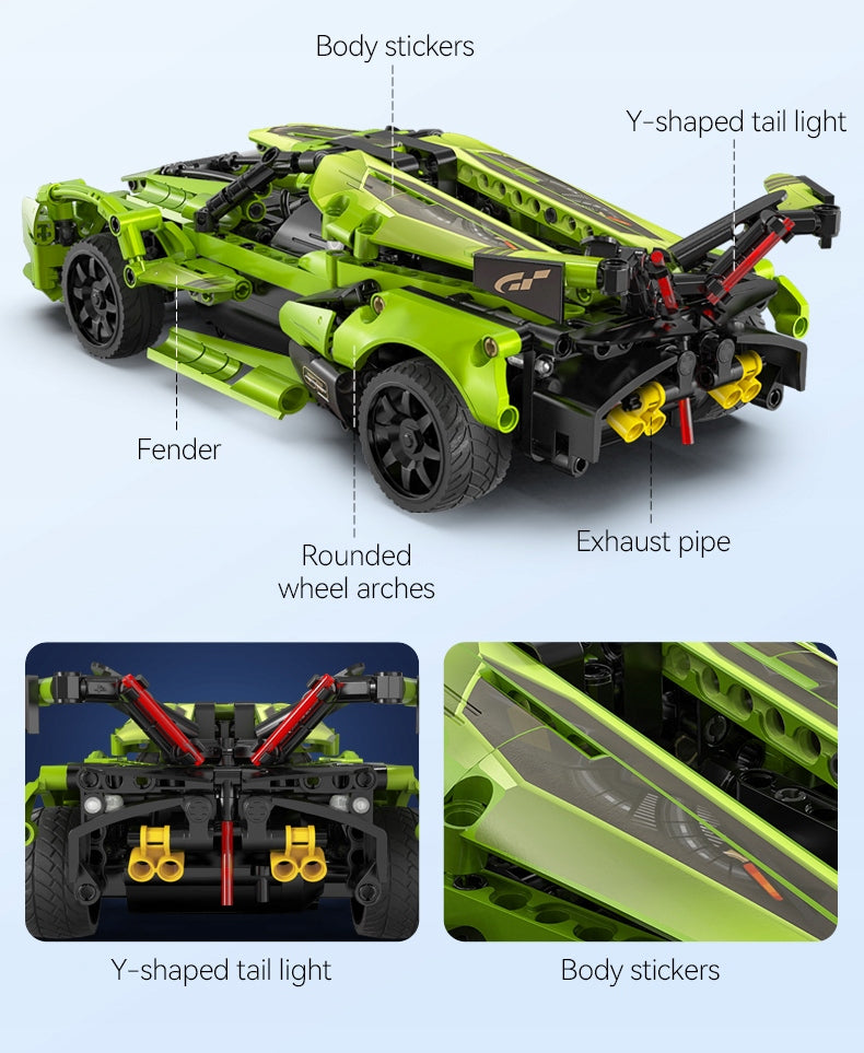 CaDA Konstruktorius – Nuotoliniu Būdu Valdomas Automobilis Blade, 432 Detalės, RC Dual Mode + LED