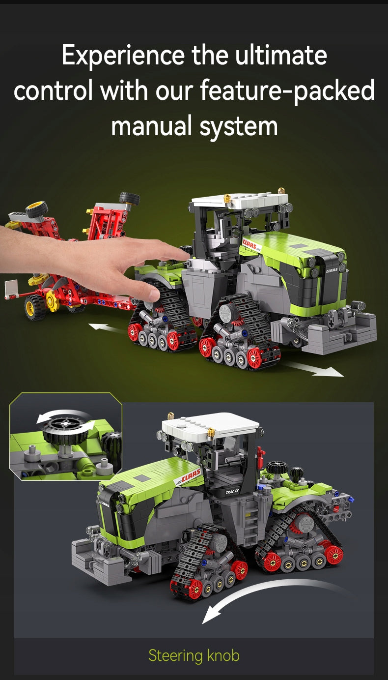CaDA Konstrukciniai Klocai Claas Xerion 5000 – Licencijuotas Žemės Ūkio Traktorius, 1336 Detalės
