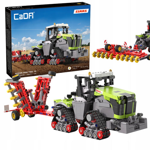 CaDA Konstrukciniai Klocai Claas Xerion 5000 – Licencijuotas Žemės Ūkio Traktorius, 1336 Detalės