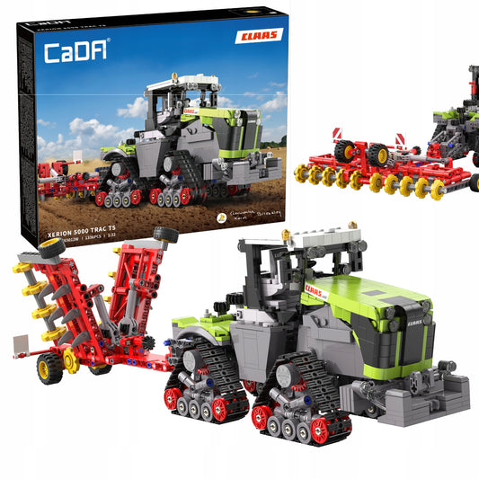 CaDA Konstrukciniai Klocai Claas Xerion 5000 – Licencijuotas Žemės Ūkio Traktorius, 1336 Detalės