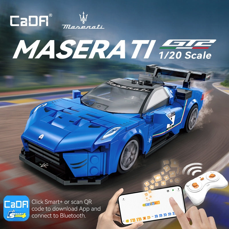 CaDA Konstrukcinių Klocelių Rinkinys – Maserati GT2 Sportinis Automobilis RC, 320 Detalių