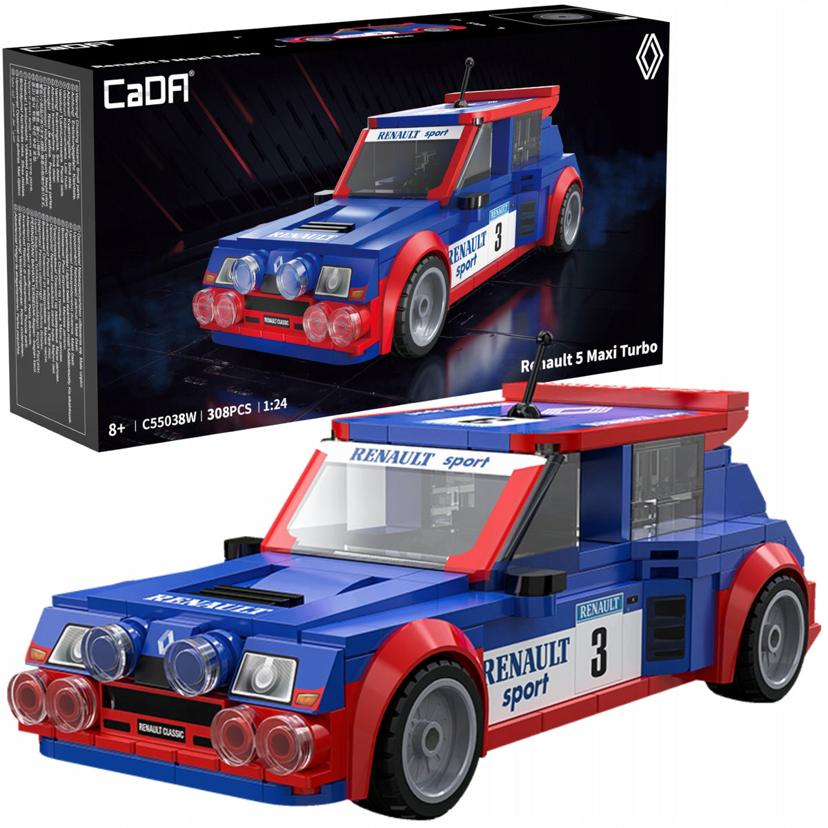CaDA Konstruktorius Renault 5 Maxi Turbo WRC 1:24 – Rali Automobilis, 308 Detalės
