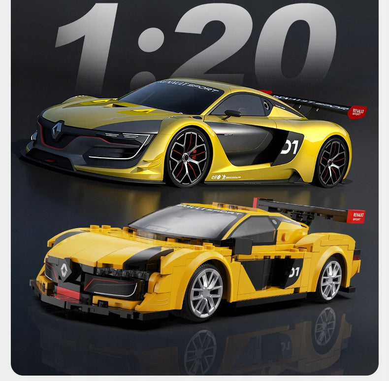 CaDA Renault Sport RS.01 1:20 – Konstrukcinis Nuotoliniu Būdu Valdomas Sportinis Automobilis, 294 Detalės