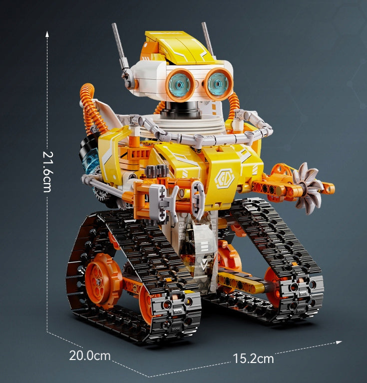 CaDA W.Bot Robotas 3in1 – Programuojamas, Nuotoliniu Būdu Valdomas Konstruktorius su LED, 455 Detalės