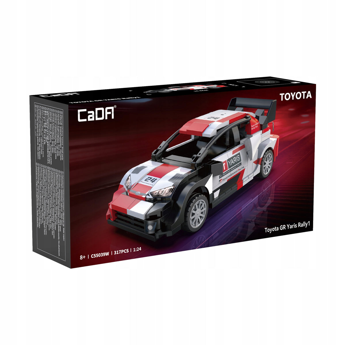 CaDA Konstruktorius Toyota GR Yaris Rally1 1:24 – Lenktyninis Automobilis, 317 Detalių
