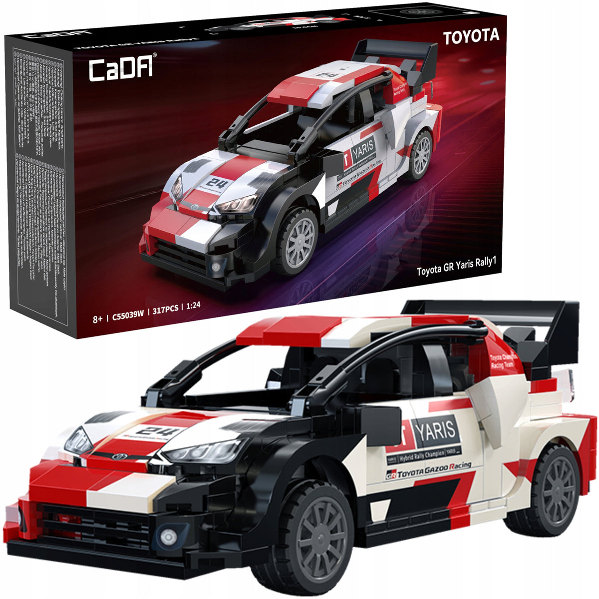 CaDA Konstruktorius Toyota GR Yaris Rally1 1:24 – Lenktyninis Automobilis, 317 Detalių
