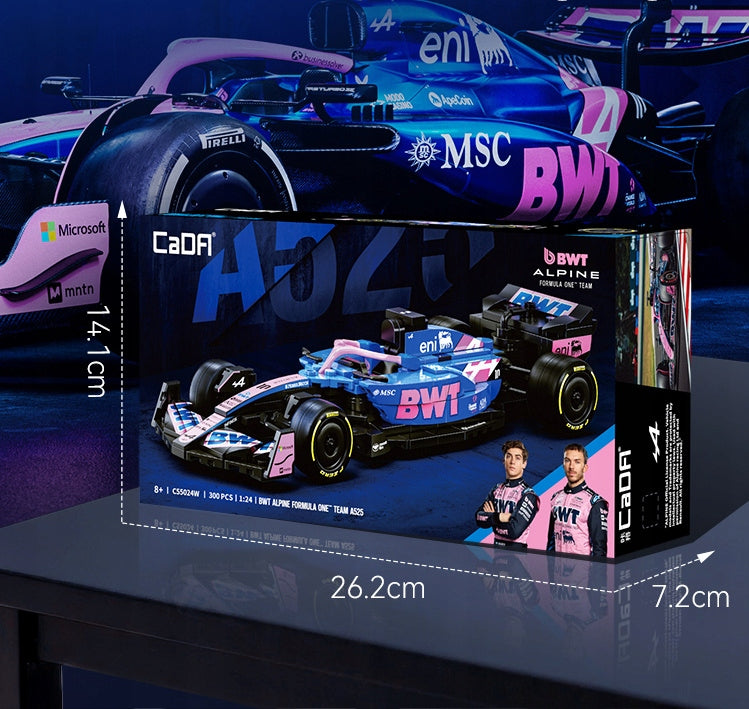 Konstrukciniai Klocai CaDA – BWT Alpine F1 A525 Lenktyninis Automobilis, 300 Detalių