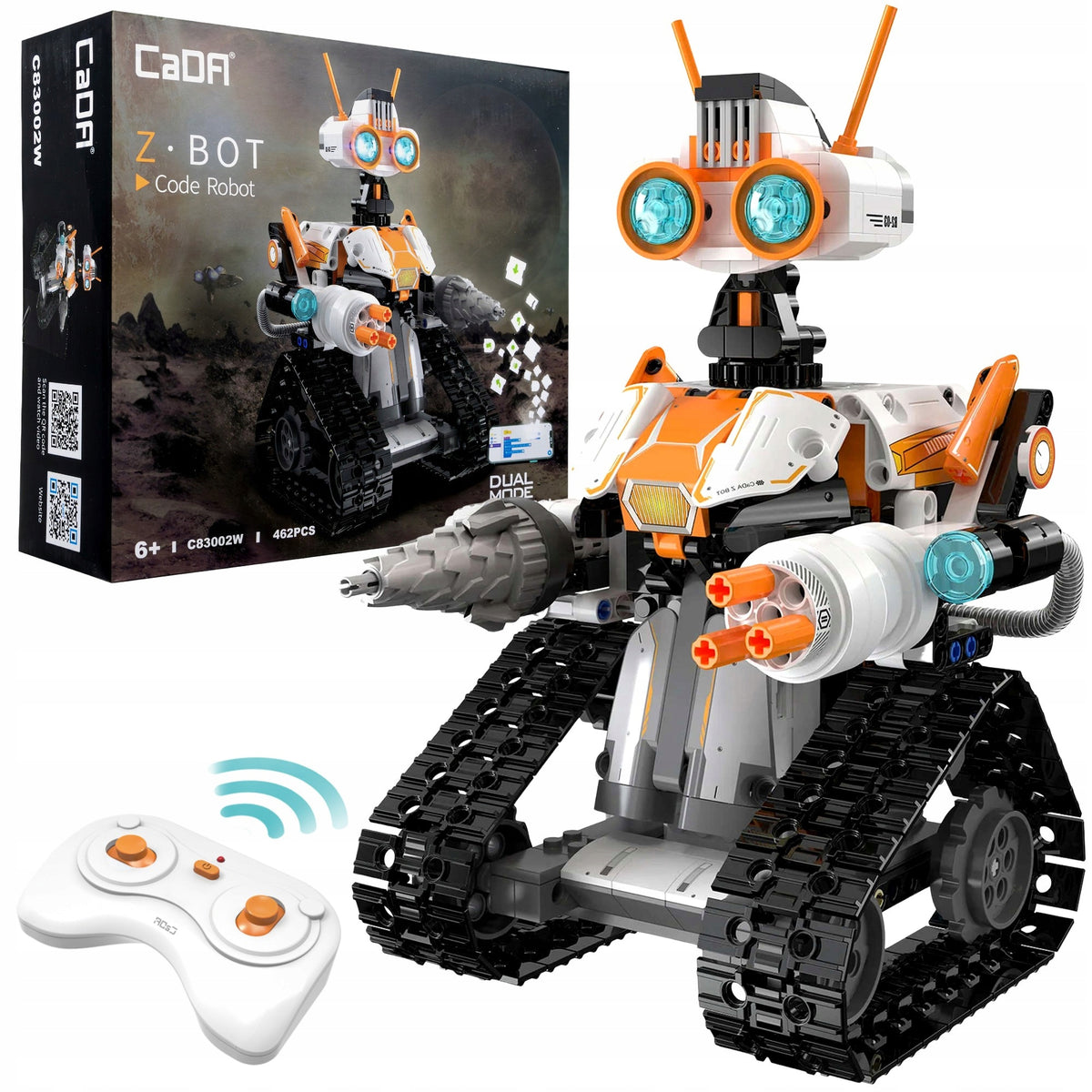 Konstruktorius CaDA Z.BOT Code Robot RC – Programuojamas Robotas, 462 Detalės