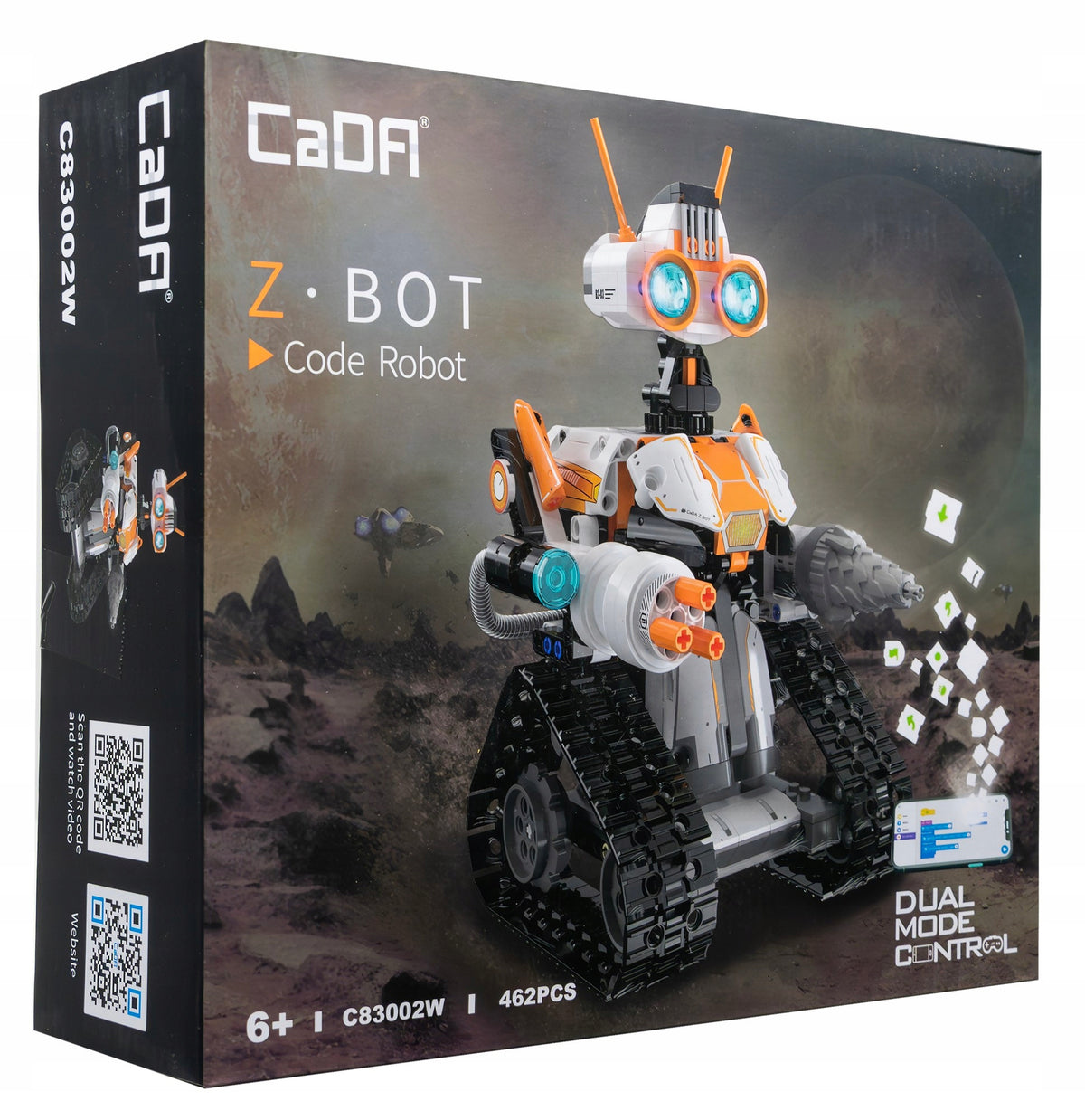 Konstruktorius CaDA Z.BOT Code Robot RC – Programuojamas Robotas, 462 Detalės