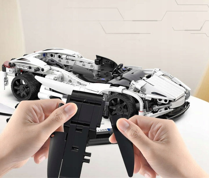 CaDA Konstruktorius – Nuotoliniu Būdu Valdomas Sportinis Automobilis „Storming Sport Car“, 30 cm, 402 Detalės, Dual Mode