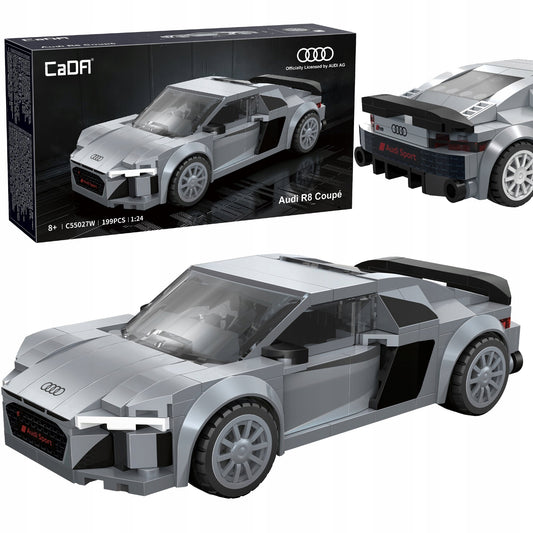 CaDA Konstruktorius Audi R8 Coupe 1:24 – Kolekcinis Automobilio Modelis, 199 Detalės