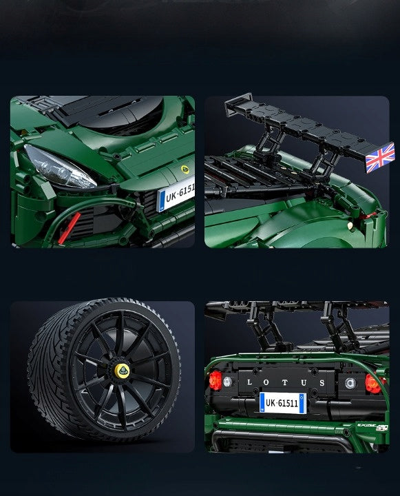 CaDA Konstruktorius Lotus Exige Cup 430 1:8 – 54 cm Automobilis, 3730 Detalių