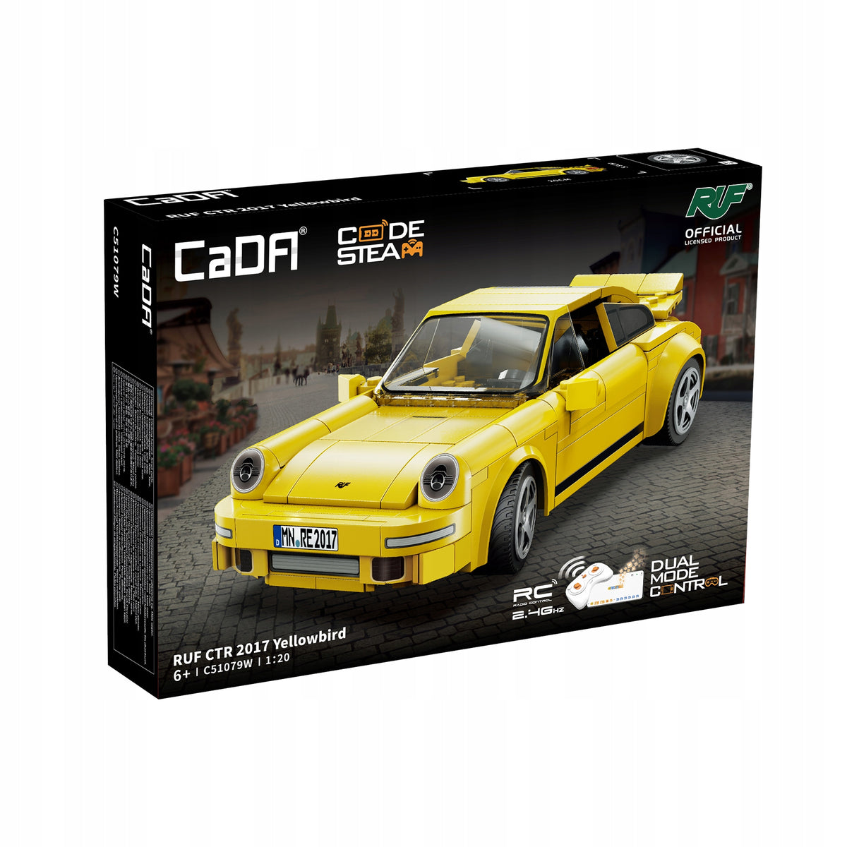CADA Konstravimo Rinkinys – Nuotoliniu Būdu Valdomas RUF CTR 2017 Yellowbird Automobilis, 222 Detalės