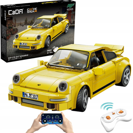 CADA Konstravimo Rinkinys – Nuotoliniu Būdu Valdomas RUF CTR 2017 Yellowbird Automobilis, 222 Detalės
