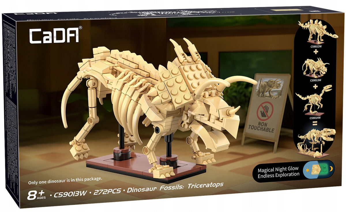 CaDA Konstruktorius – Triceratopso Dinozauro Skeletas „Dinosaur Fossils“, 272 Detalės