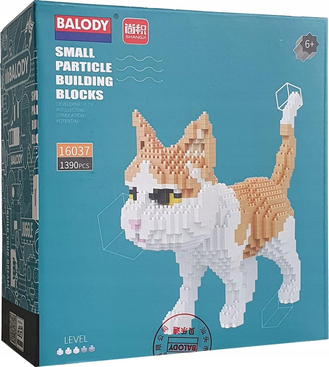 Balody Rudo Katino Mini Konstruktorius – 3D Figūrėlė, 1390 Detalių