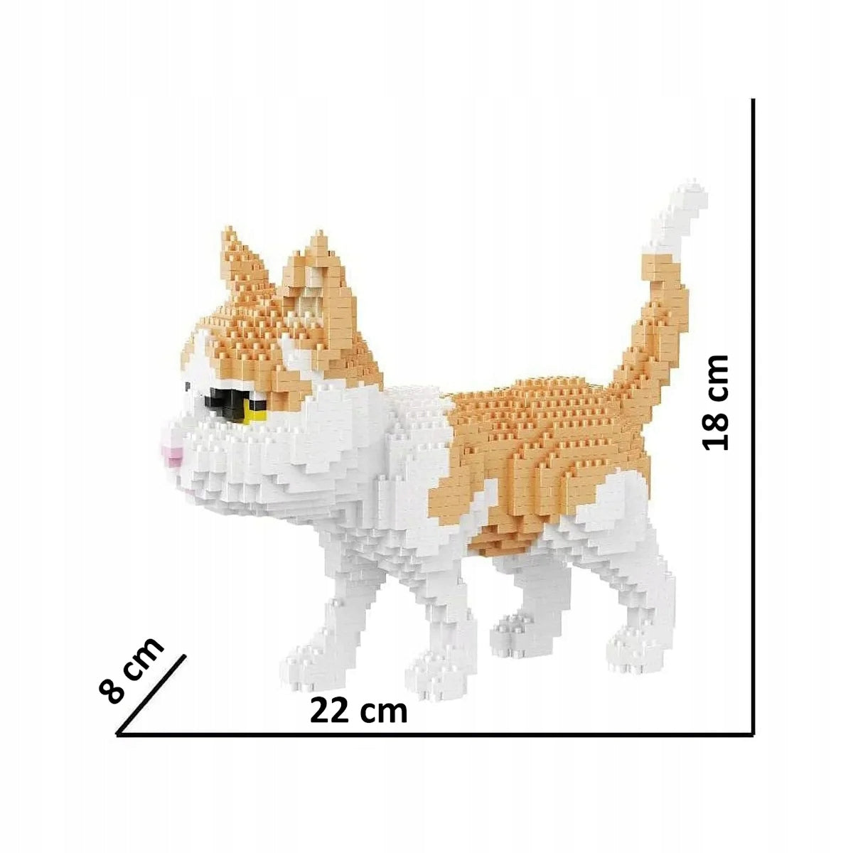 Balody Rudo Katino Mini Konstruktorius – 3D Figūrėlė, 1390 Detalių