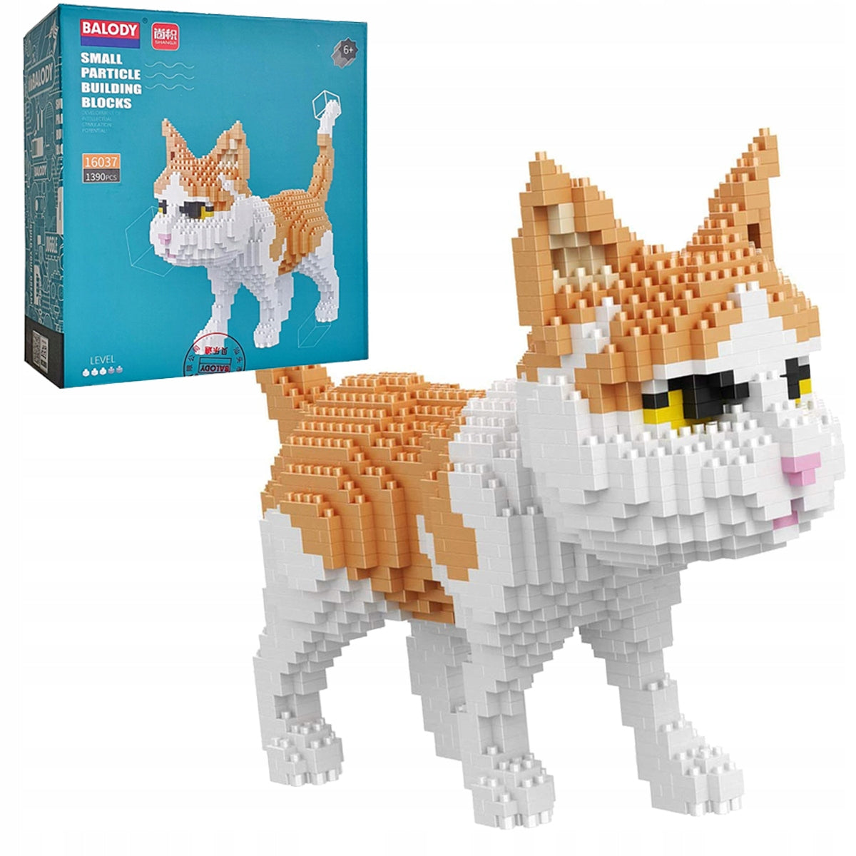 Balody Rudo Katino Mini Konstruktorius – 3D Figūrėlė, 1390 Detalių