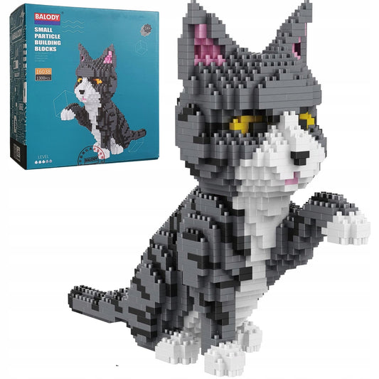 Balody Pilkos Katės Konstruktorius – 3D Mini Klocki Figūra, 1300 Detalių