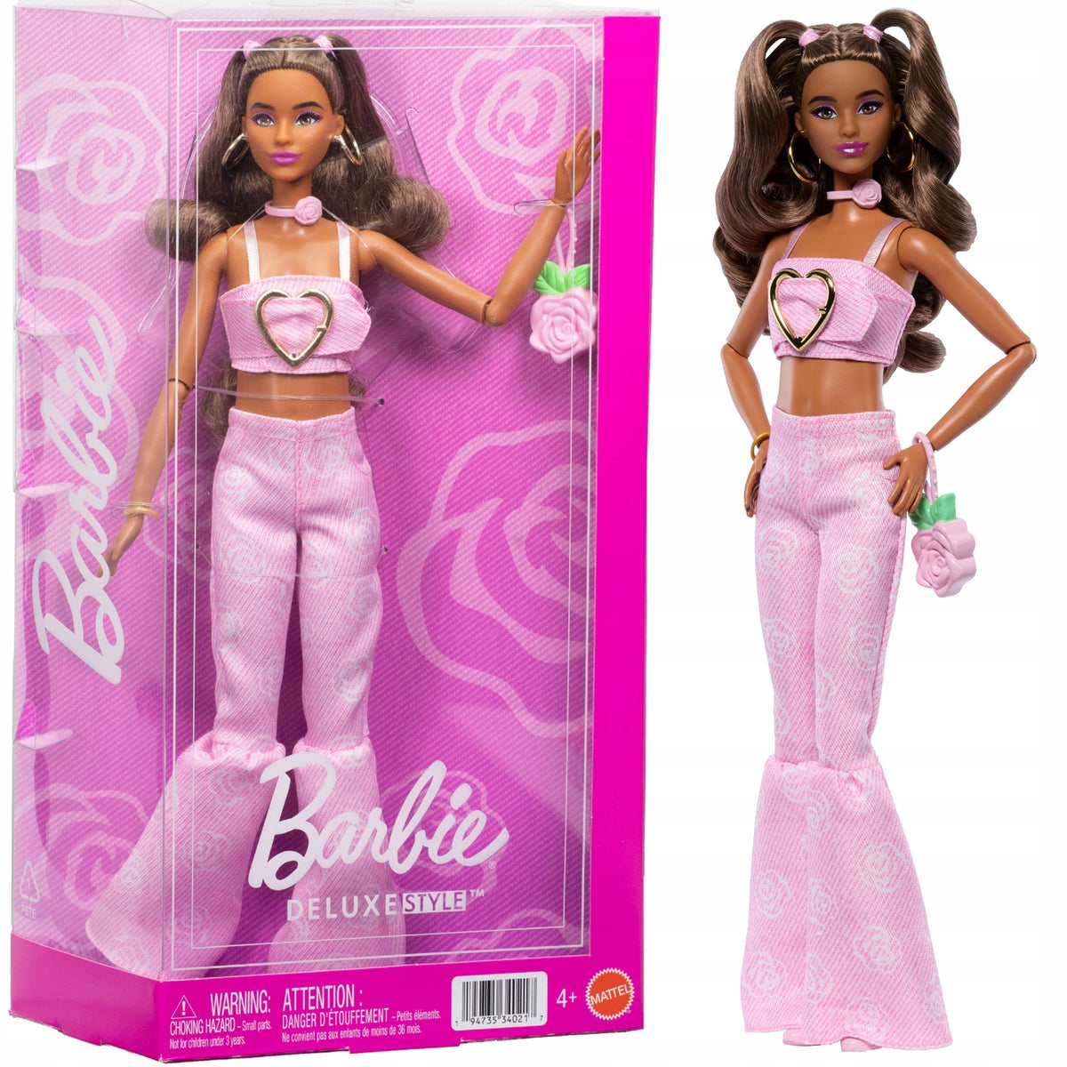 Barbie Deluxe Style #12 Pink Denim Lėlė – Madingas Rinkinys su Aksesuarais
