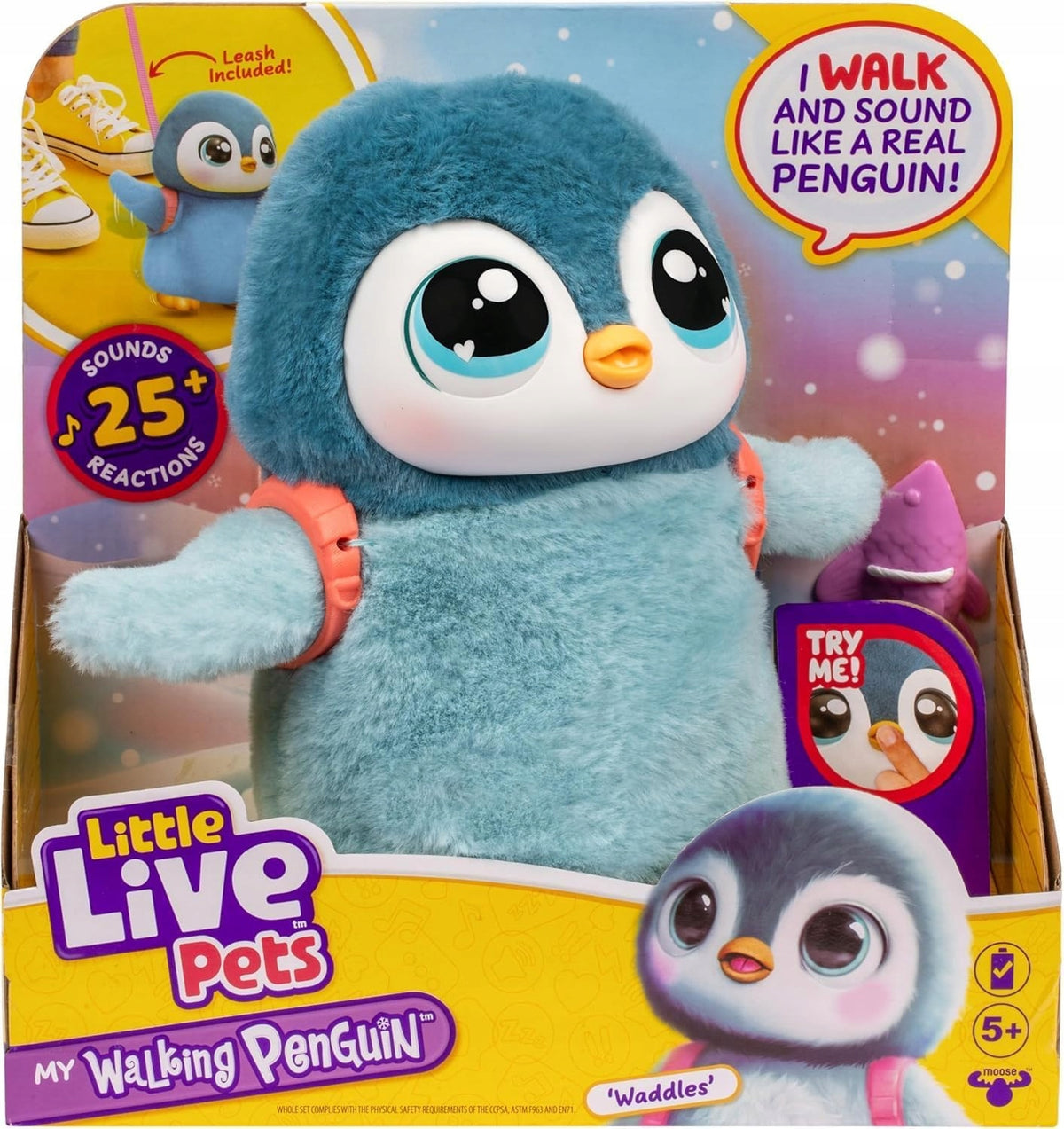 Little Live Pets Interaktyvus Vaikštantis Pingvinukas Waddles
