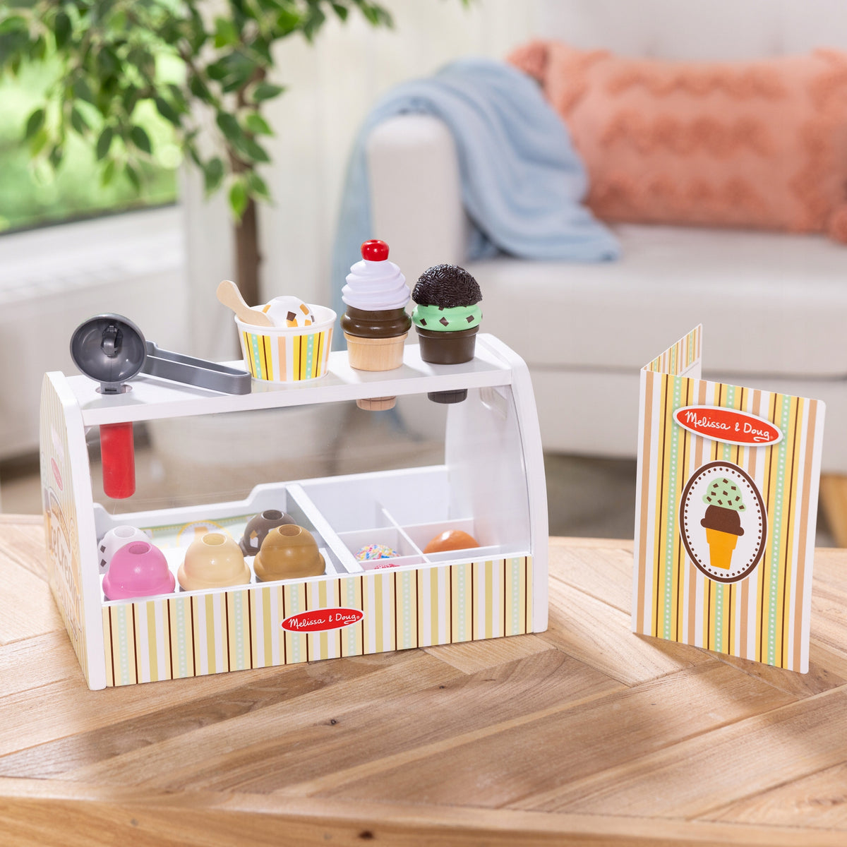 Medinė Ledainė – Ledų Parduotuvės Žaislų Rinkinys Vaikams Melissa & Doug 3+