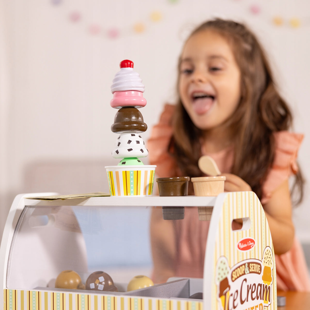 Medinė Ledainė – Ledų Parduotuvės Žaislų Rinkinys Vaikams Melissa & Doug 3+