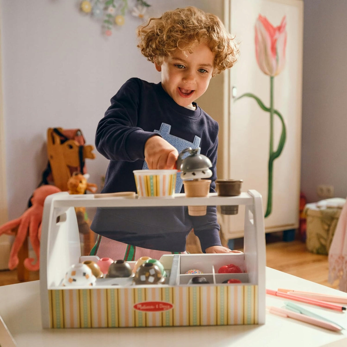 Medinė Ledainė – Ledų Parduotuvės Žaislų Rinkinys Vaikams Melissa & Doug 3+