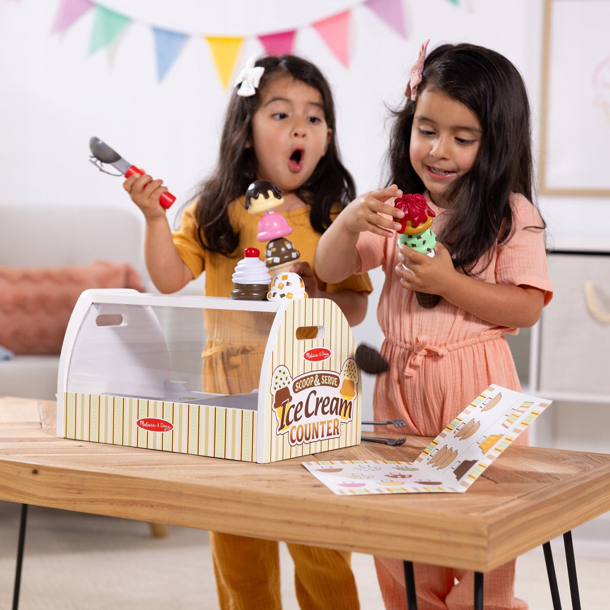 Medinė Ledainė – Ledų Parduotuvės Žaislų Rinkinys Vaikams Melissa & Doug 3+