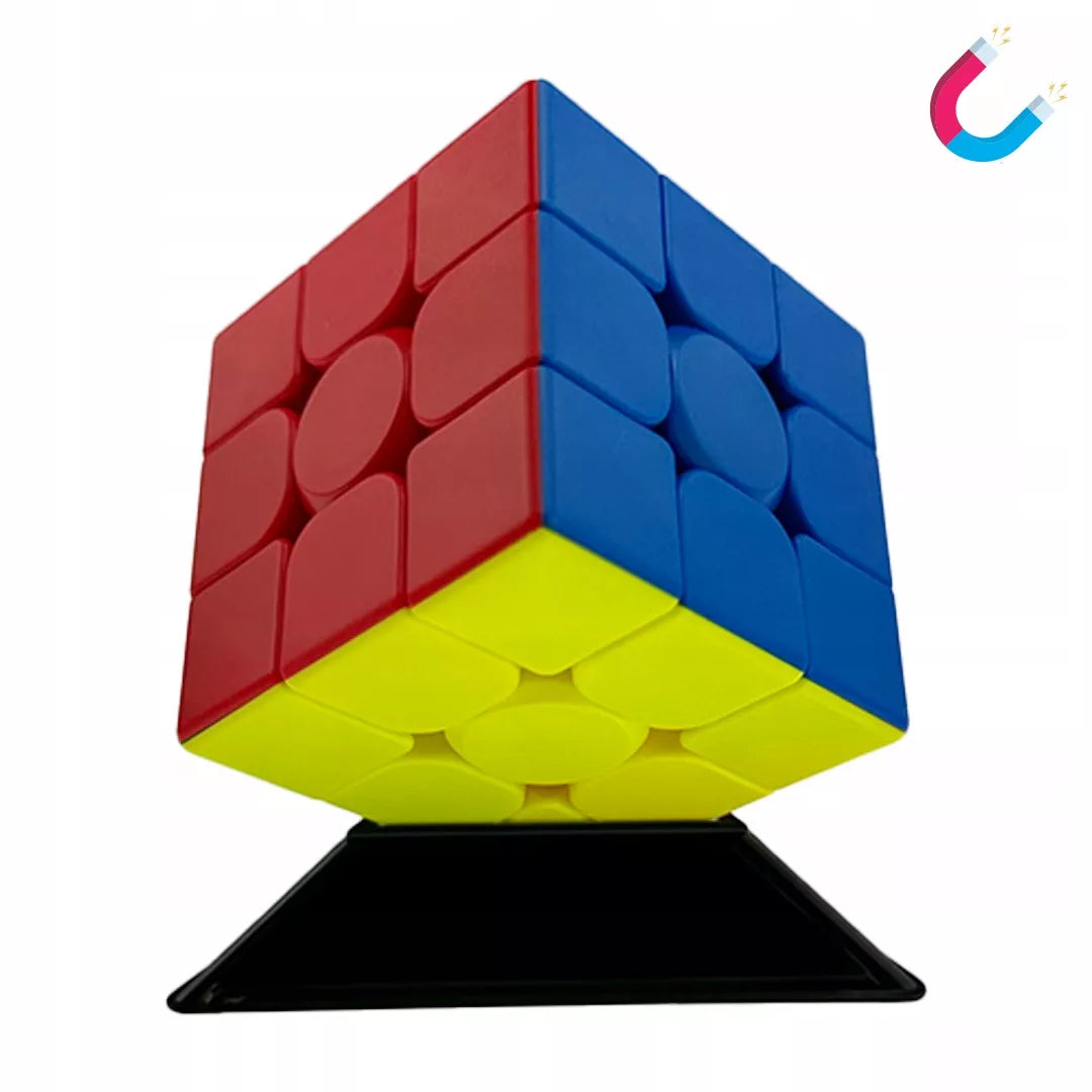 MAGNETINIS MoYu 3x3x3 kubas, sureguliuotas, greitas, su stovu