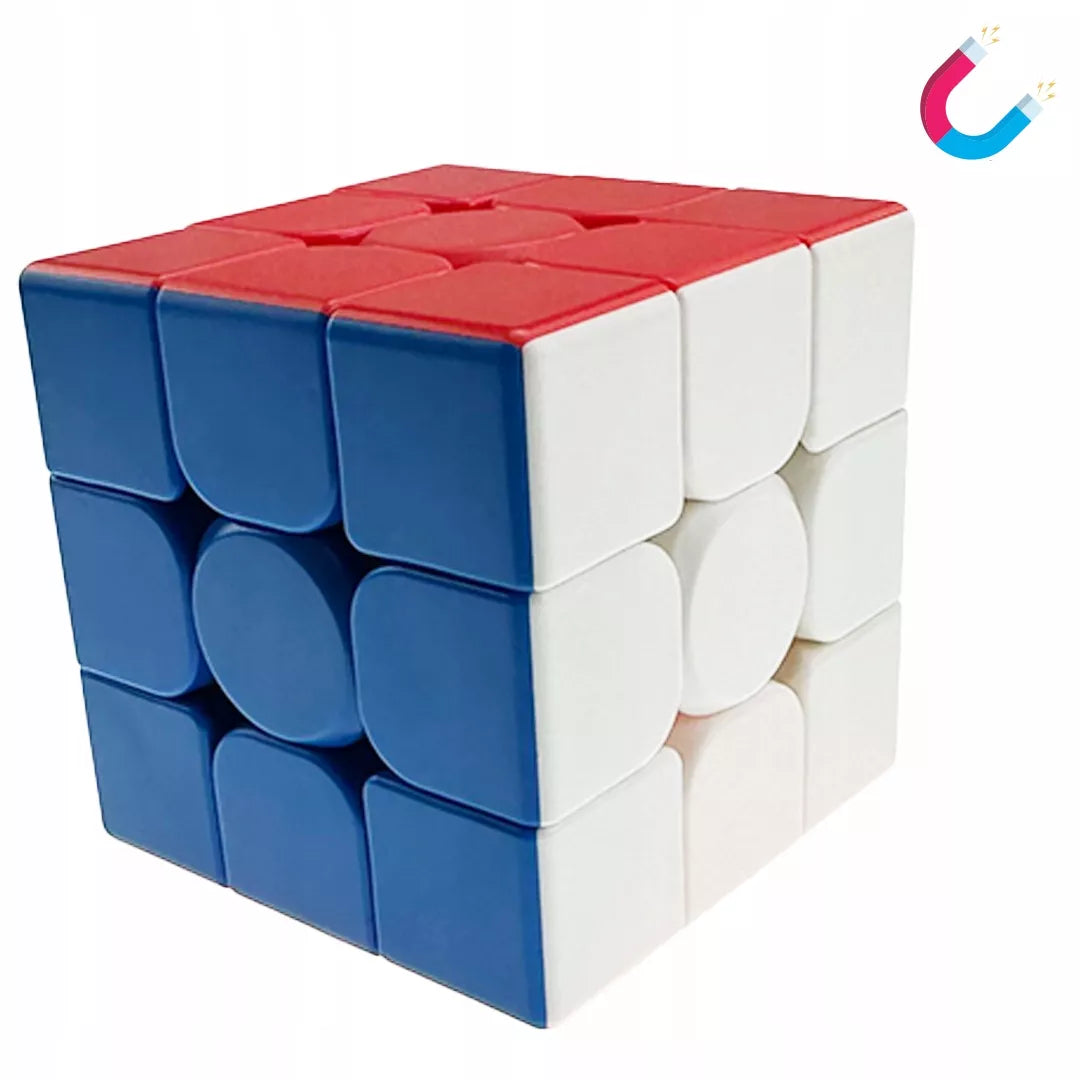 MAGNETINIS MoYu 3x3x3 kubas, sureguliuotas, greitas, su stovu