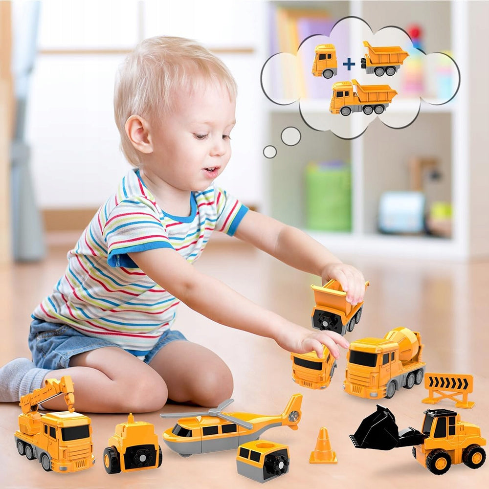 Magnetinis Konstruktorius – Transformuojamas Robotas-Automobilis Vaikams