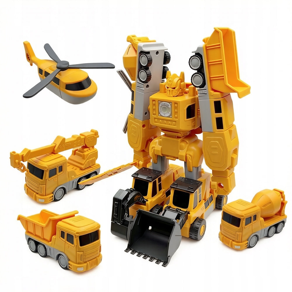 Magnetinis Konstruktorius – Transformuojamas Robotas-Automobilis Vaikams