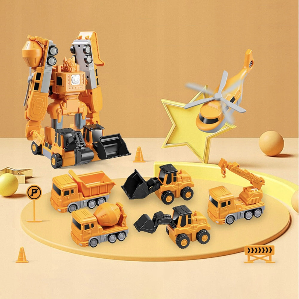 Magnetinis Konstruktorius – Transformuojamas Robotas-Automobilis Vaikams