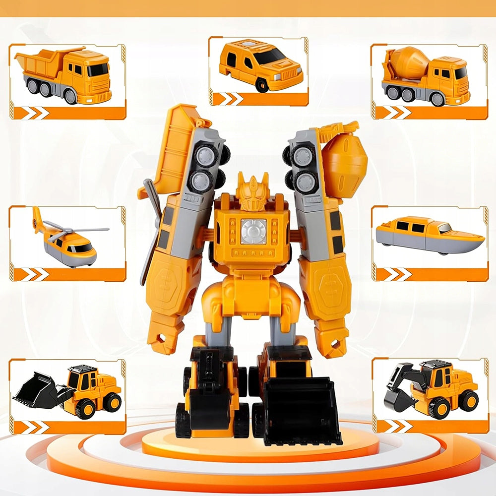 Magnetinis Konstruktorius – Transformuojamas Robotas-Automobilis Vaikams