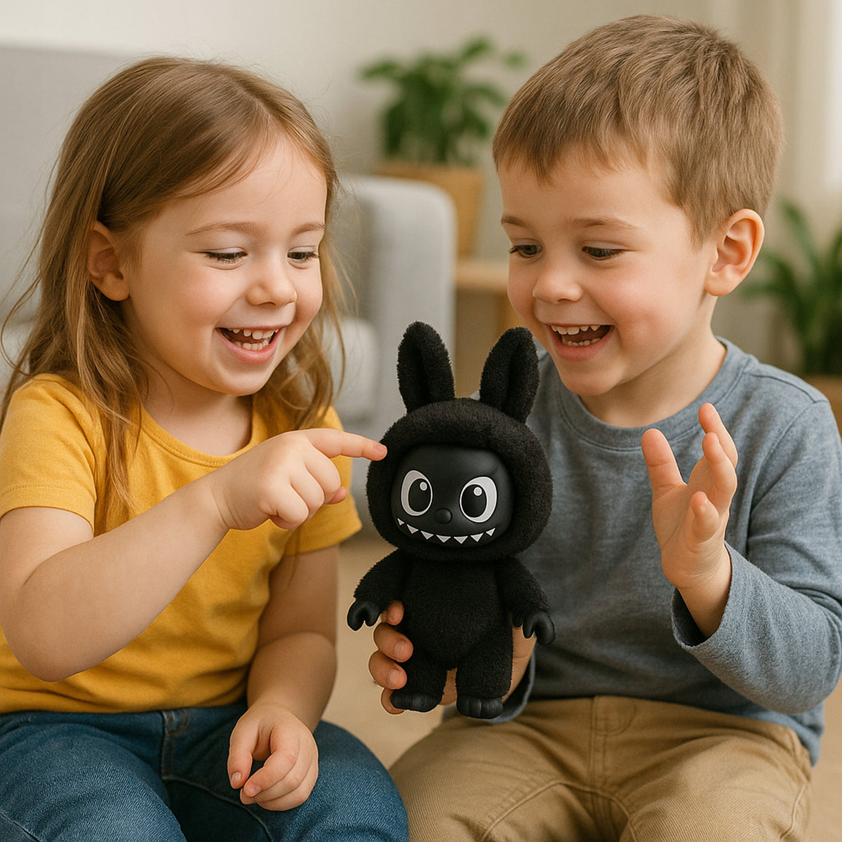Labubu Pliušinis Žaislas Drakonas – Juodas