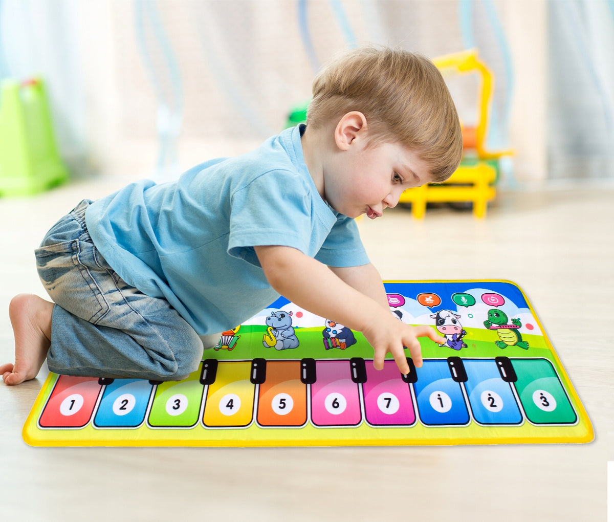 Interaktyvus Muzikinis Kilimėlis-Pianinas Vaikams su Garso Įrašymo Funkcija
