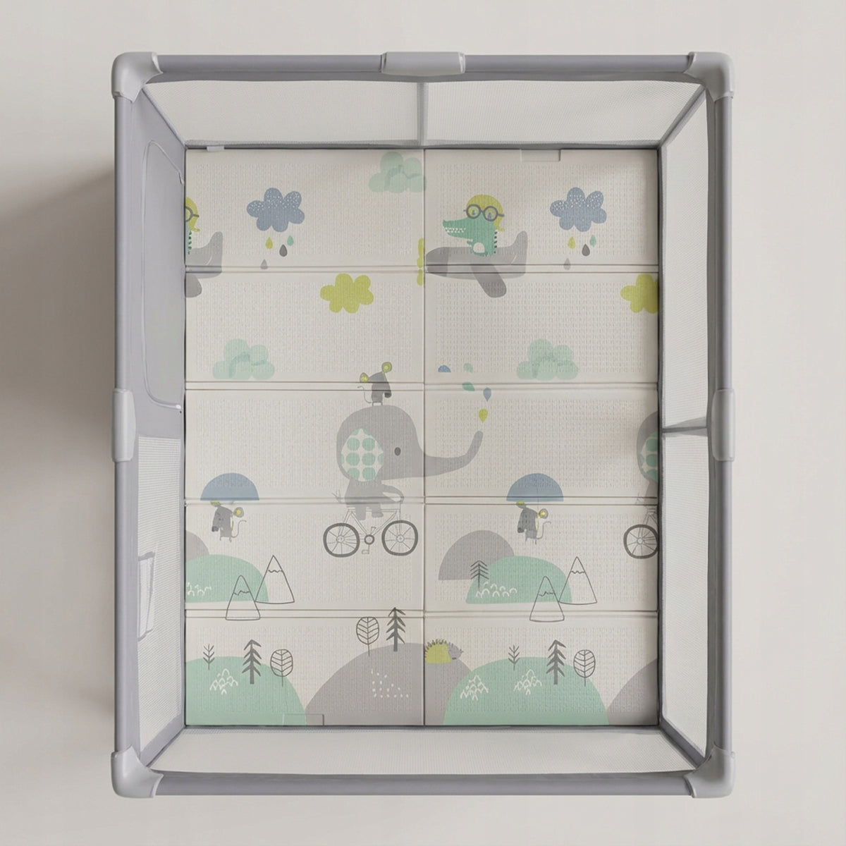 Edukacinis Sulankstomas Dvipusis Putų Kilimėlis 120x180 cm, XPE Medžiaga Vaikams