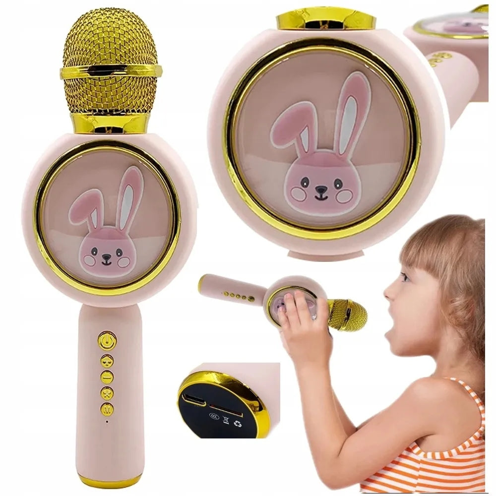 Belaidis Karaoke Mikrofonas Vaikams su Bluetooth ir Garsiakalbiu