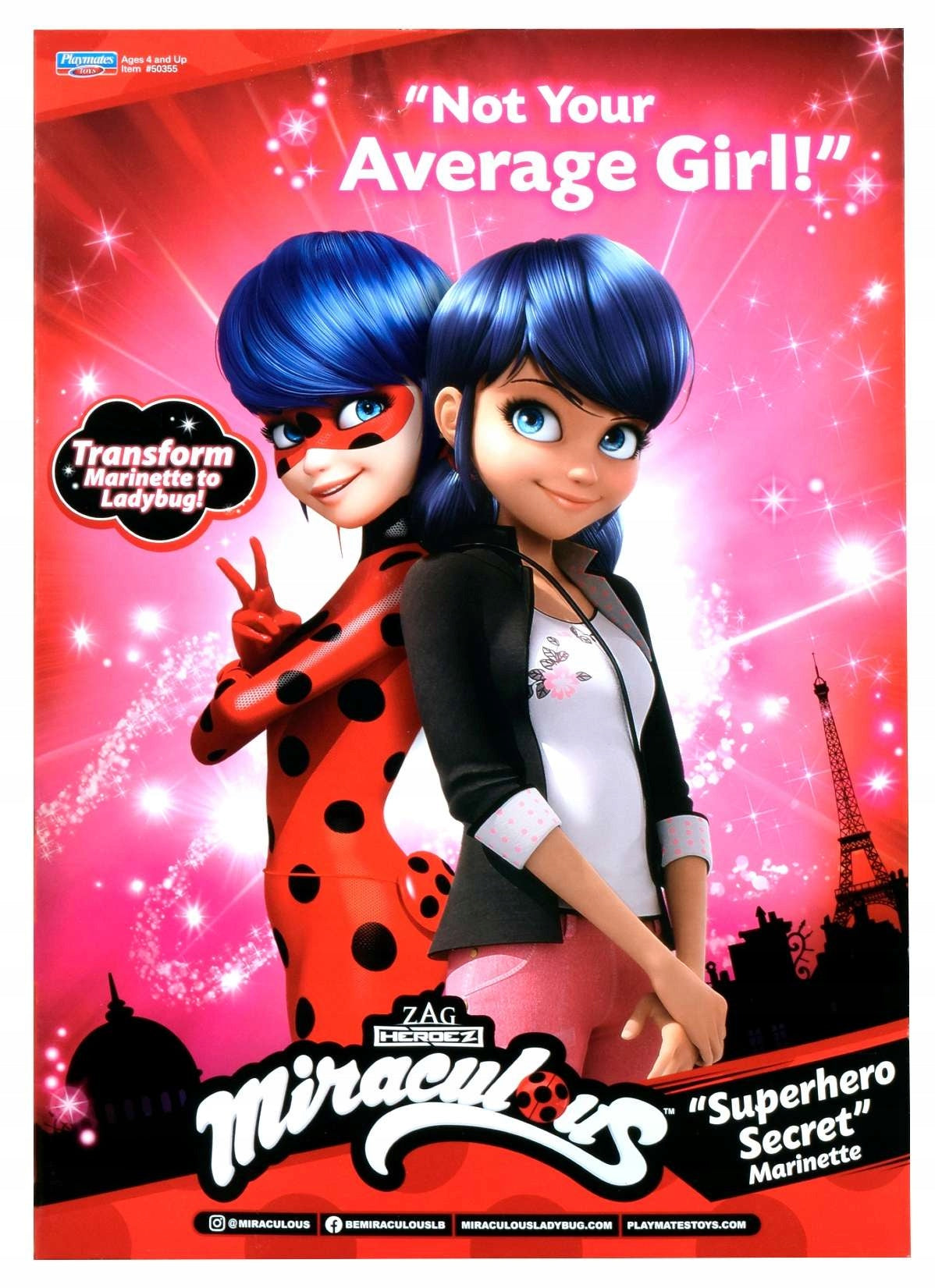 Miraculous Lėlė Marinette Su Boružėlės Kostiumu Ir Priedais