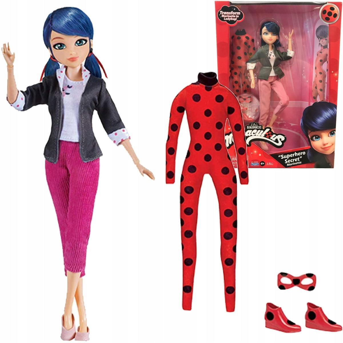 Miraculous Lėlė Marinette Su Boružėlės Kostiumu Ir Priedais