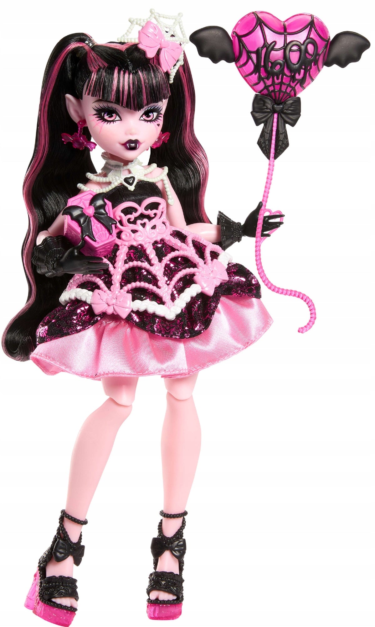 Monster High Draculaura Siaubingai Saldus Gimtadienis – Lėlė 27 cm su Balionu ir Aksesuarais