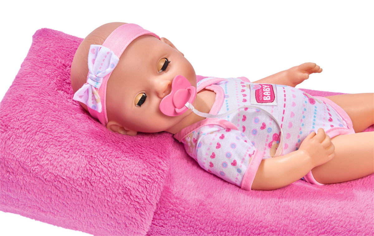New Born Baby Lėlė – Funkcinis Kūdikis su Naktipuodžiu, Buteliuku ir Priedais, 43 cm
